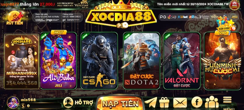 người chơi có đam mê cá cược Xocdia88